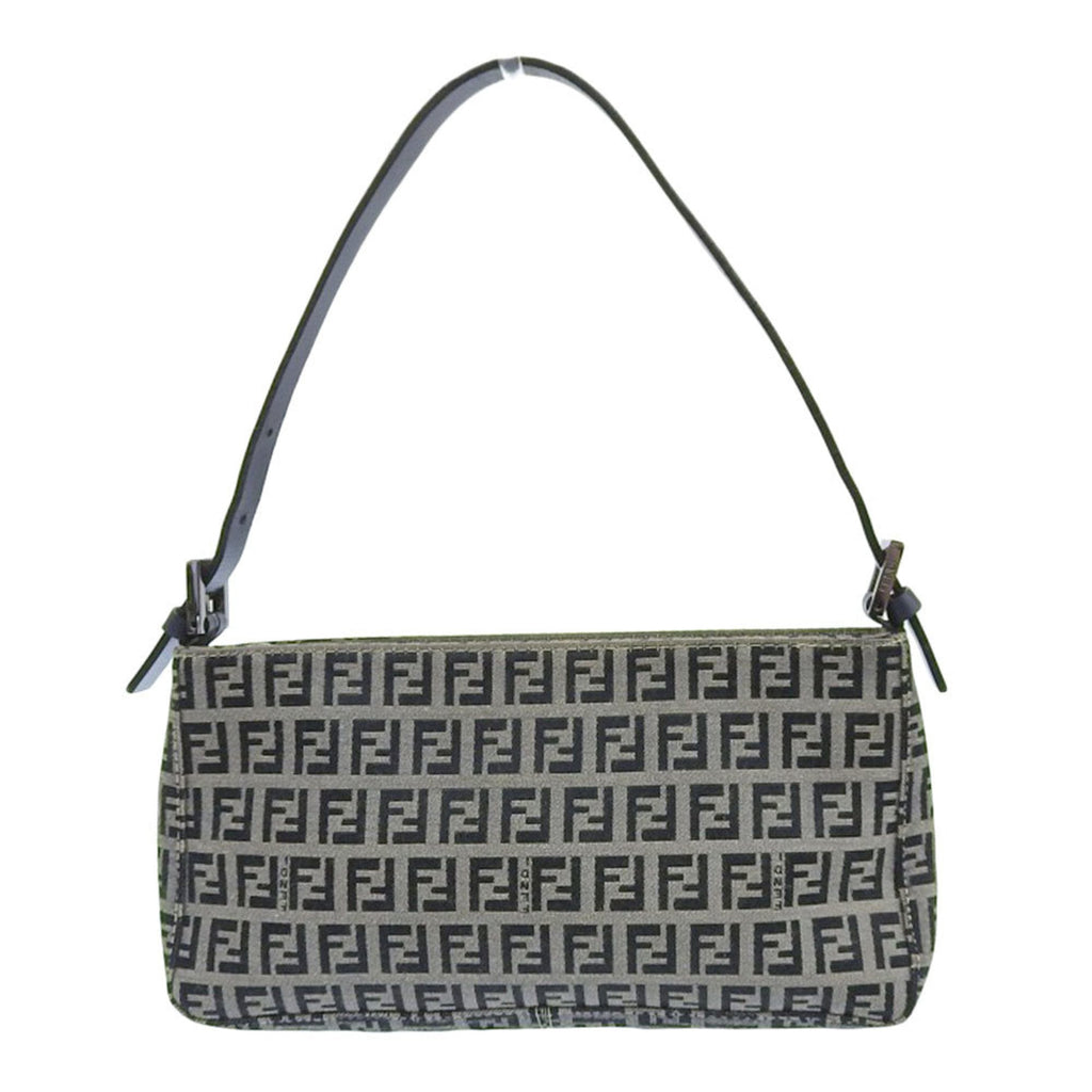 Fendi Navy Canvas Leather Pouch