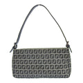 Fendi Navy Canvas Leather Pouch