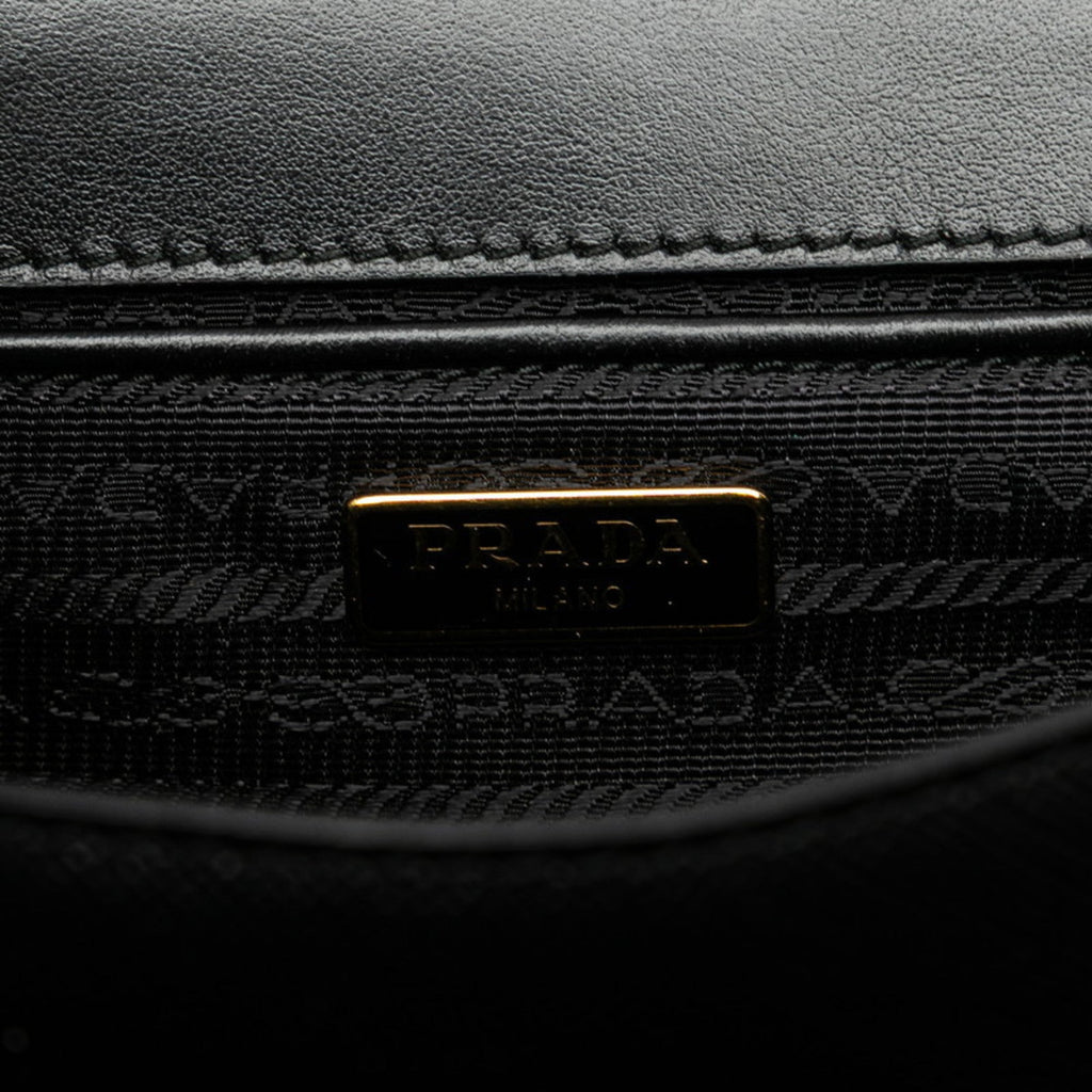Prada Black Leather Shoulder Bag