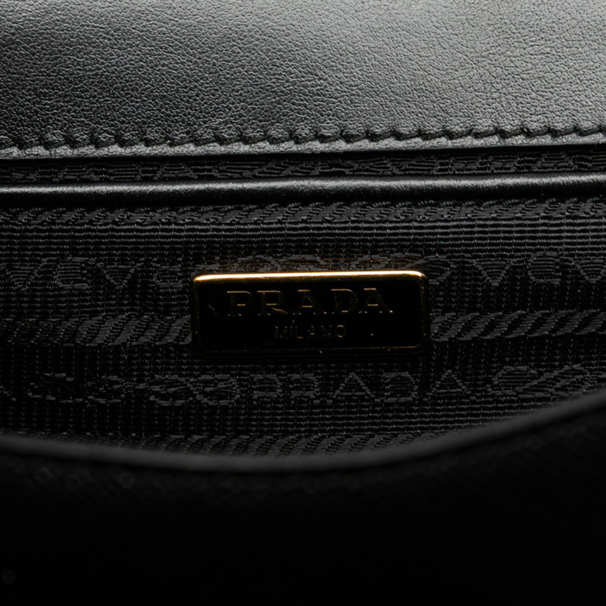 Prada Black Leather Shoulder Bag