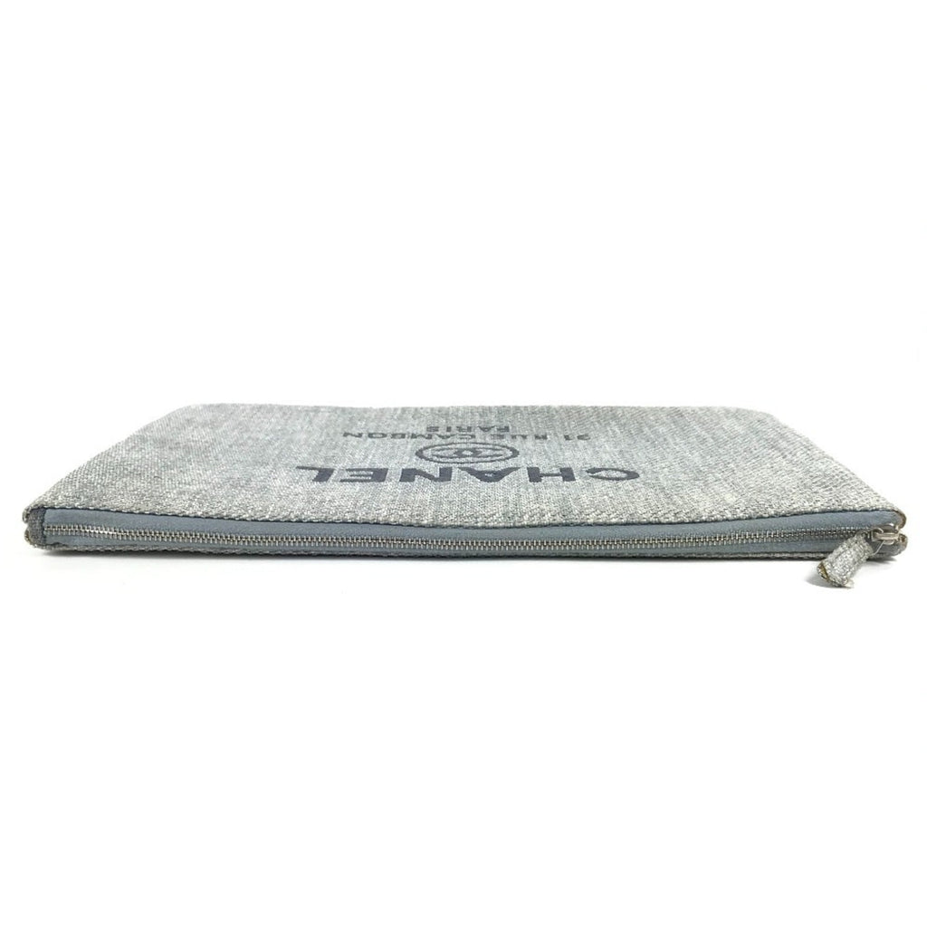 Chanel Blue Canvas Clutch Bag Pouch