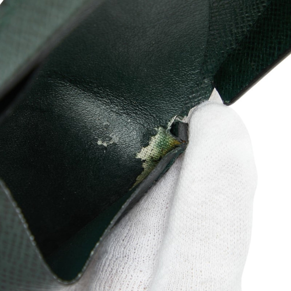 Louis Vuitton Dark Green Episea Taiga Leather Coin Purse/Coin Case