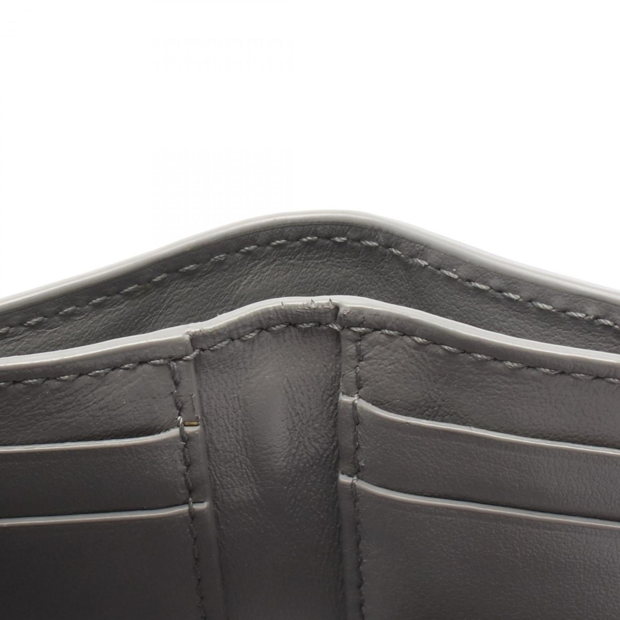 Bottega Veneta Gray Leather Wallet (Tri-Fold)