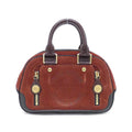 Louis Vuitton Brown Red Brown Suede Leather Handbag