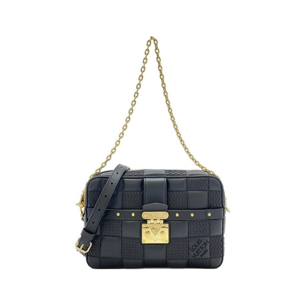 Louis Vuitton Black Leather Shoulder Bag