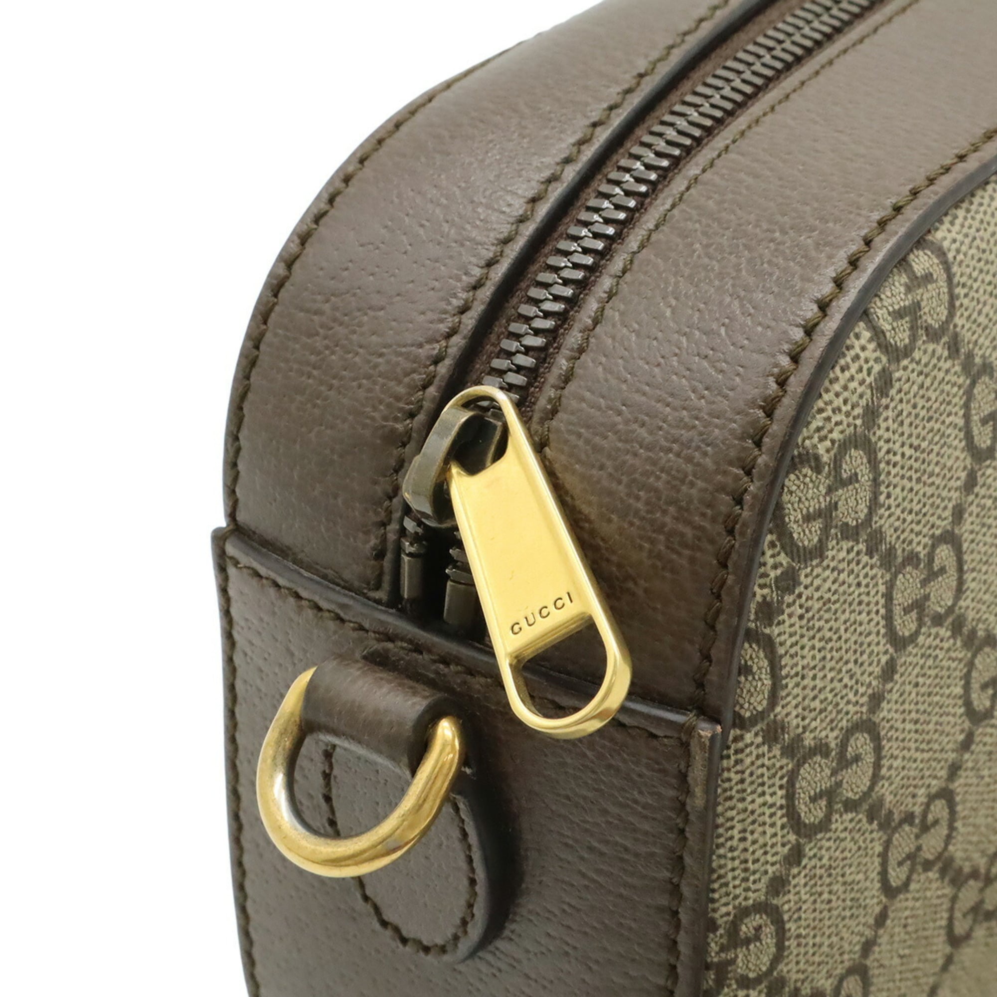 Gucci Ophidia Beige Brown Green Red Color Gg Supreme Leather Clutch Bag Shoulder Bag Sling Bag (Pre-Owned)