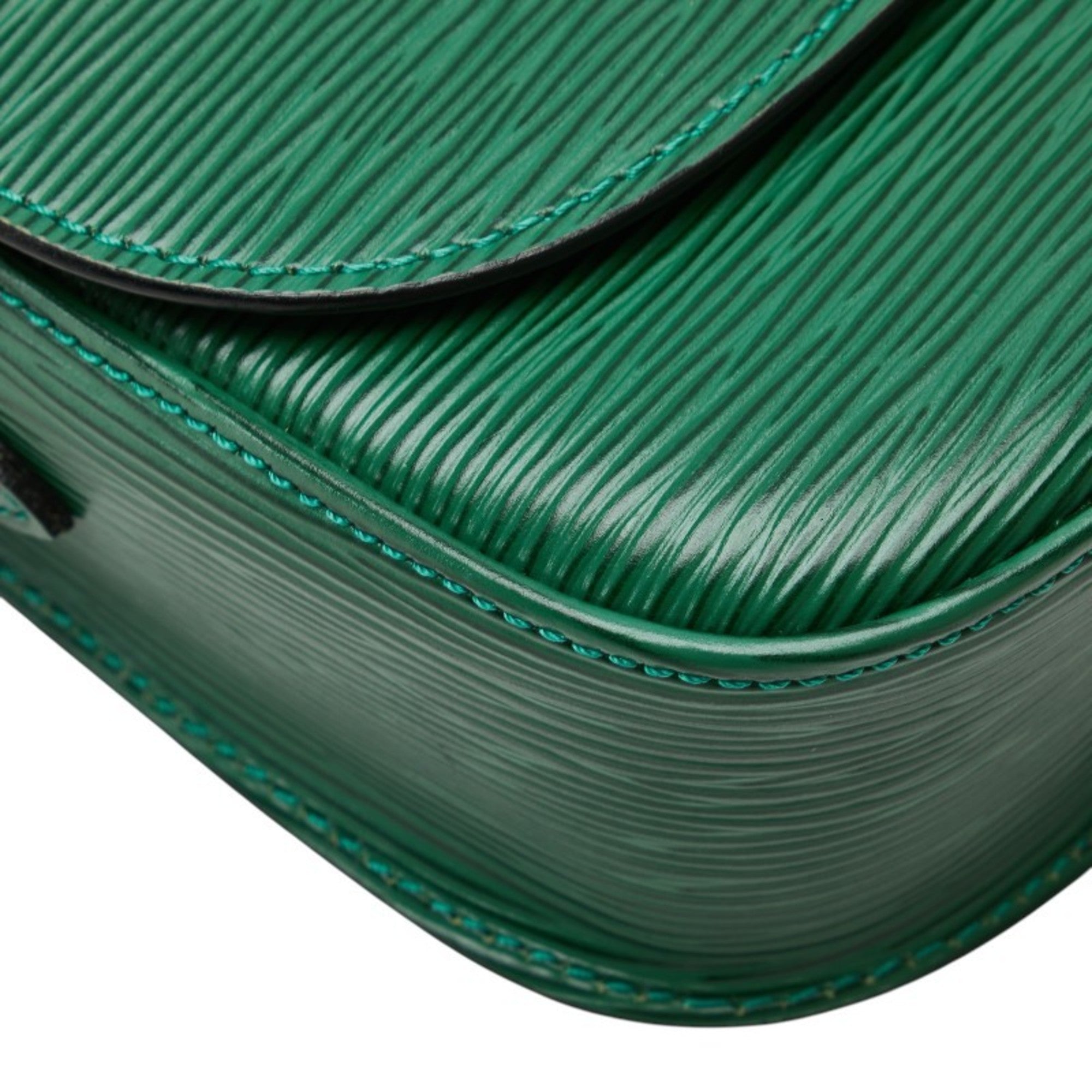 Louis Vuitton Epi Borneo Green Leather Shoulder Bag
