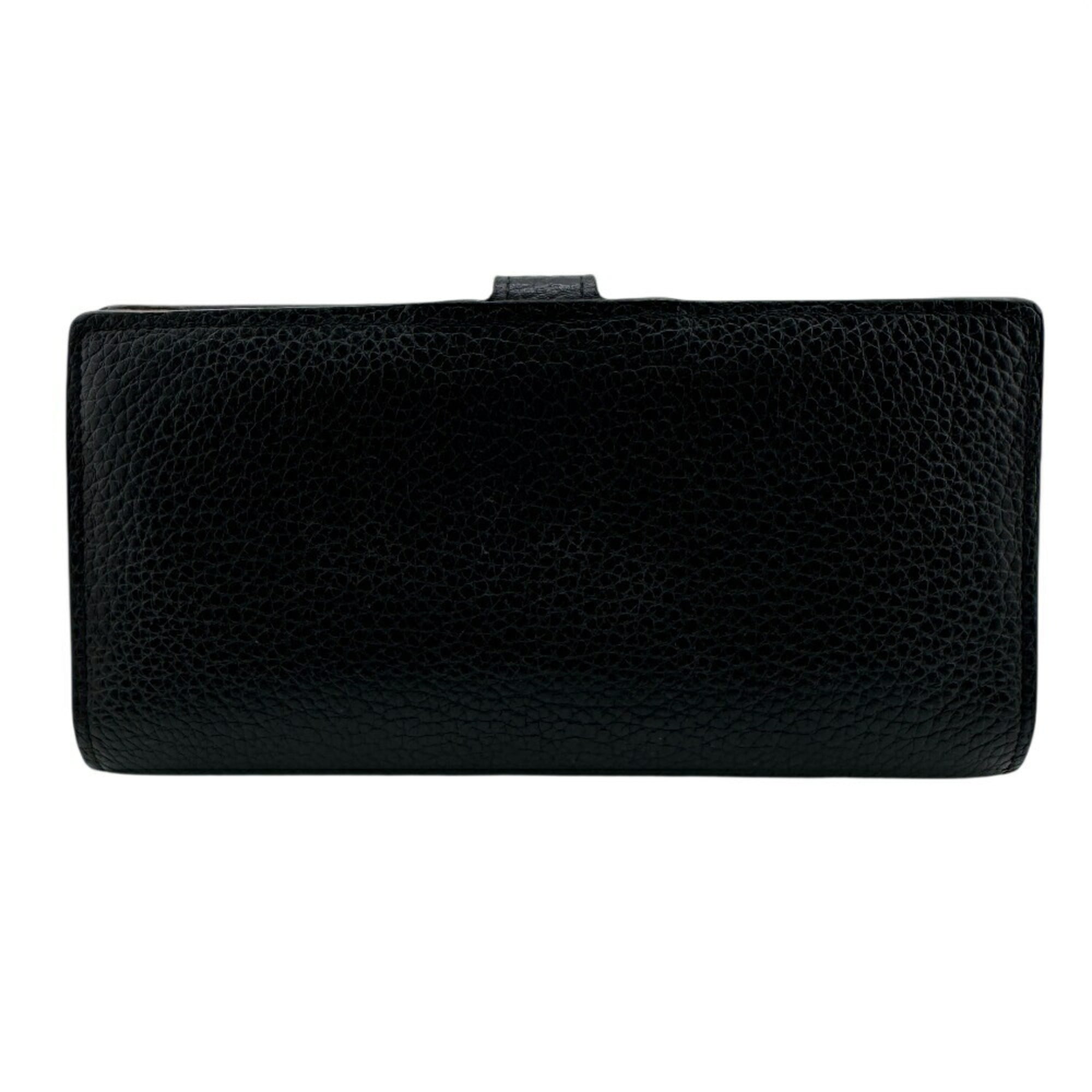 Louis Vuitton Black Leather Long Wallet