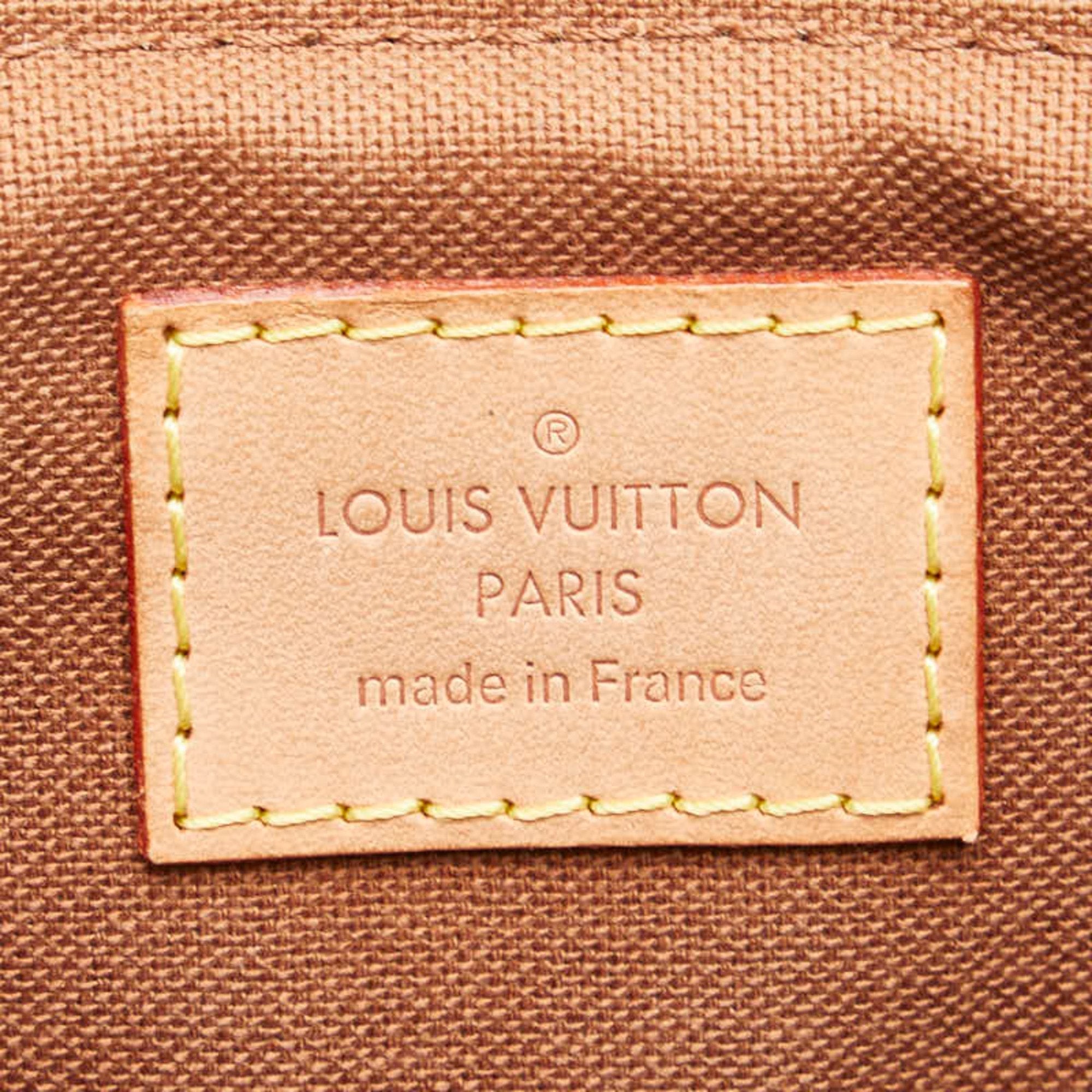 Louis Vuitton Brown Pvc Leather Handbag Shoulder Bag