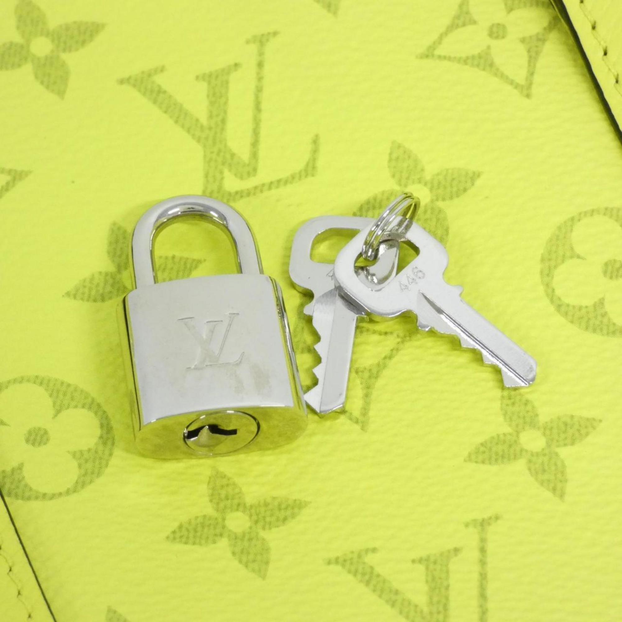Louis Vuitton Yellow Coated Canvas Leather Handbag