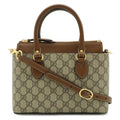 Gucci Beige Brown Gg Supreme Canvas Handbag Shoulder Bag (Pre-Owned)