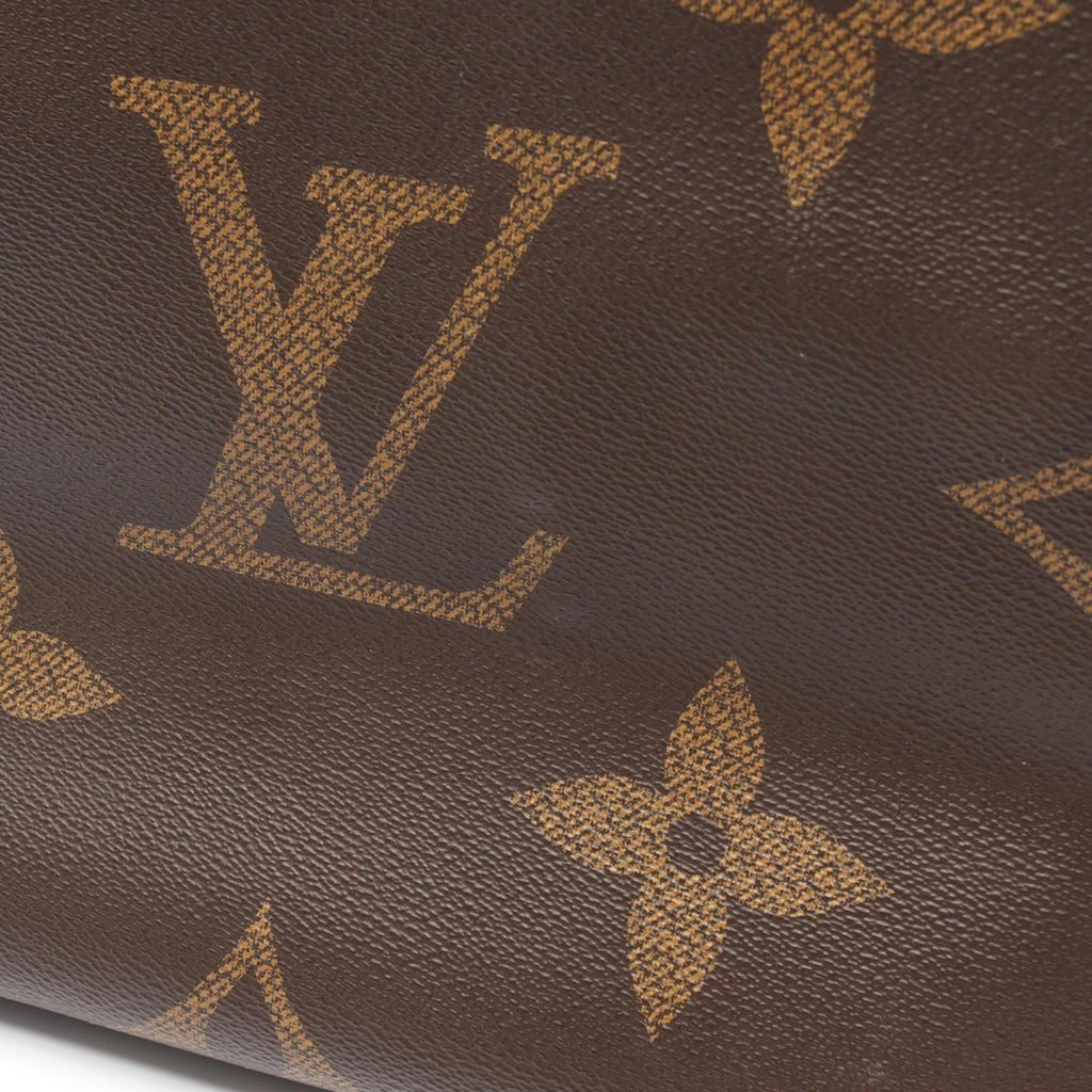 Louis Vuitton Beige Brown Coated Canvas Tote Bag