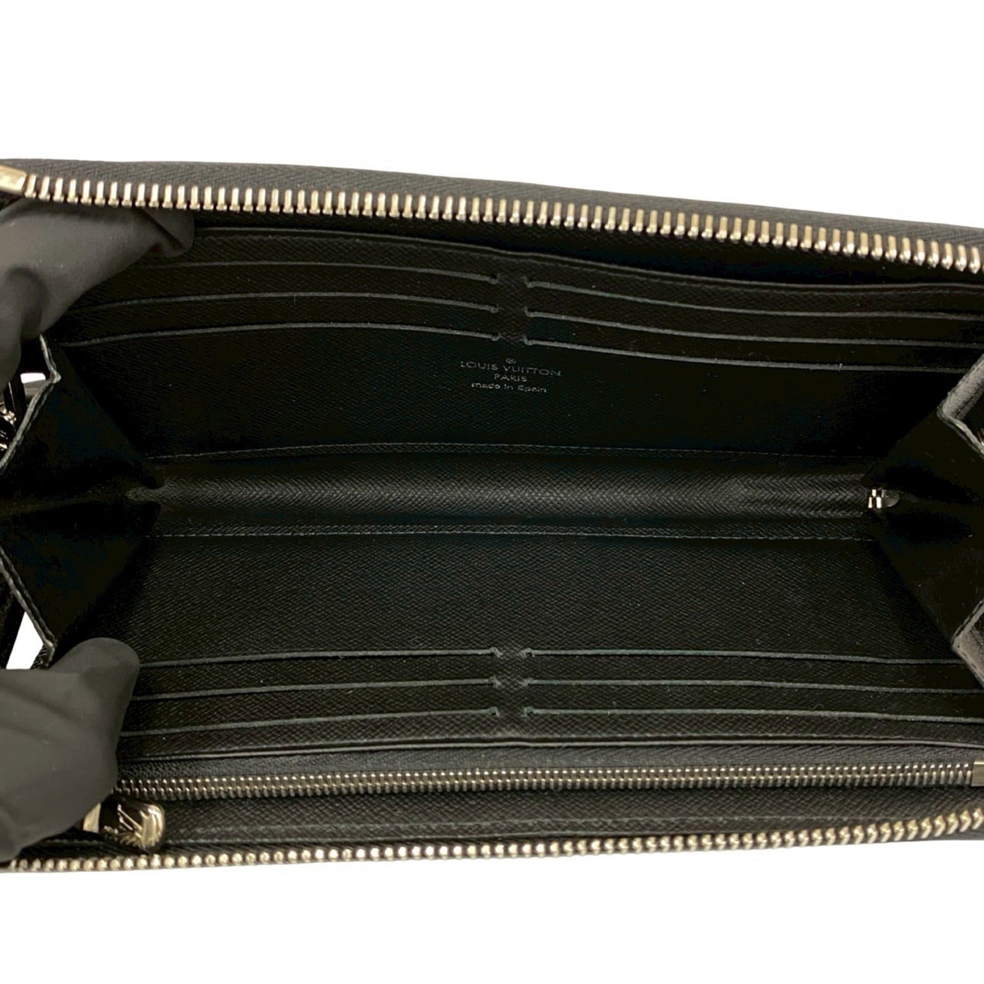 Louis Vuitton Black Leather Long Wallet