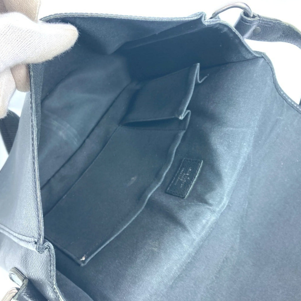 Louis Vuitton Ardoise Black Taiga Leather Shoulder Bag
