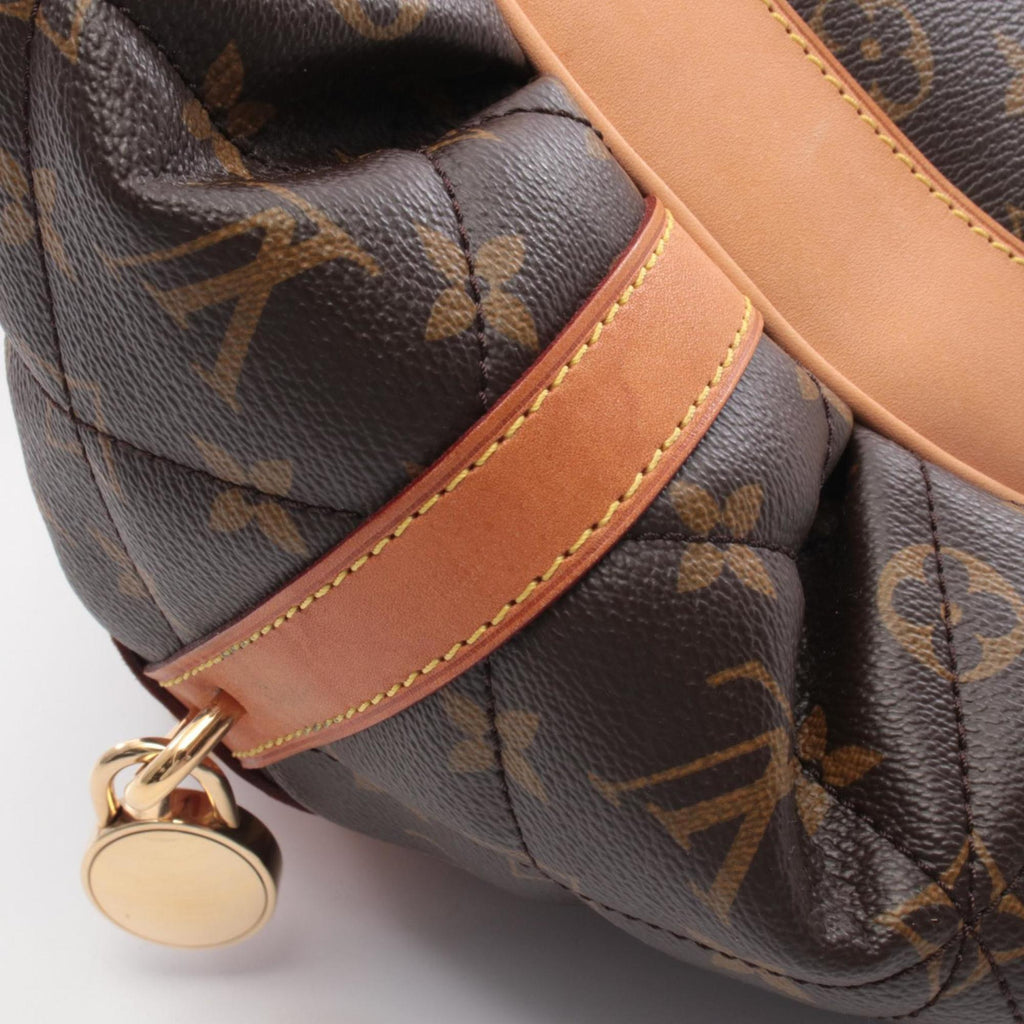 Louis Vuitton Brown Coated Canvas Leather Handbag