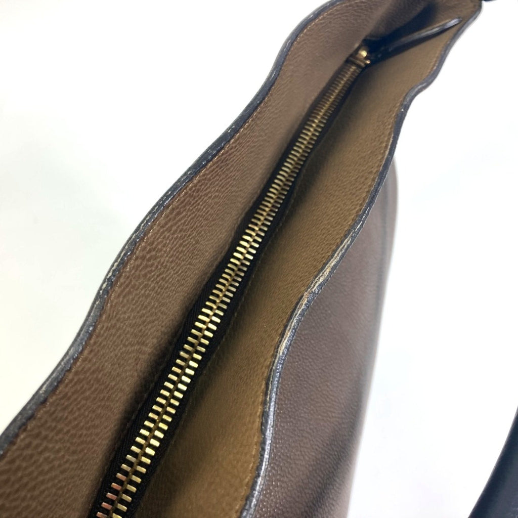 Celine Brown Leather Shoulder Bag