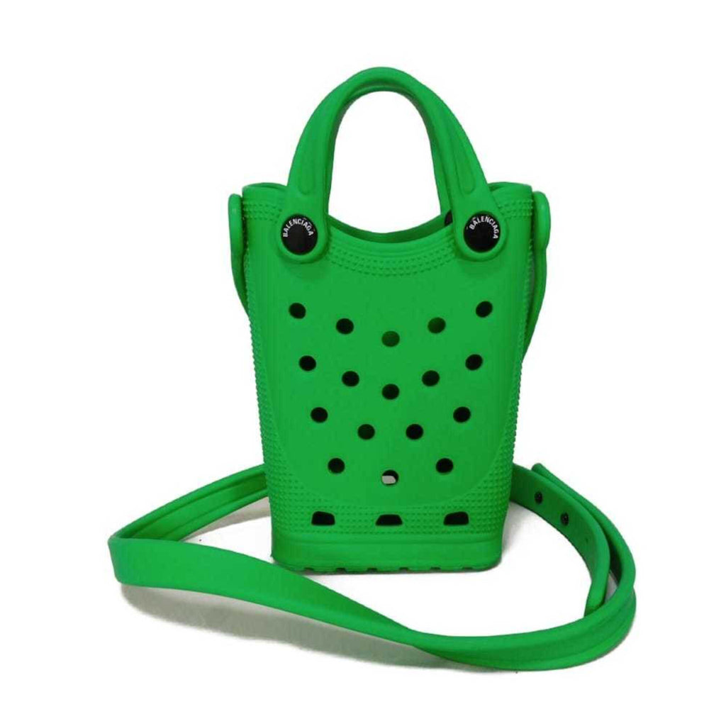Balenciaga Green Rubber Pochette Shoulder