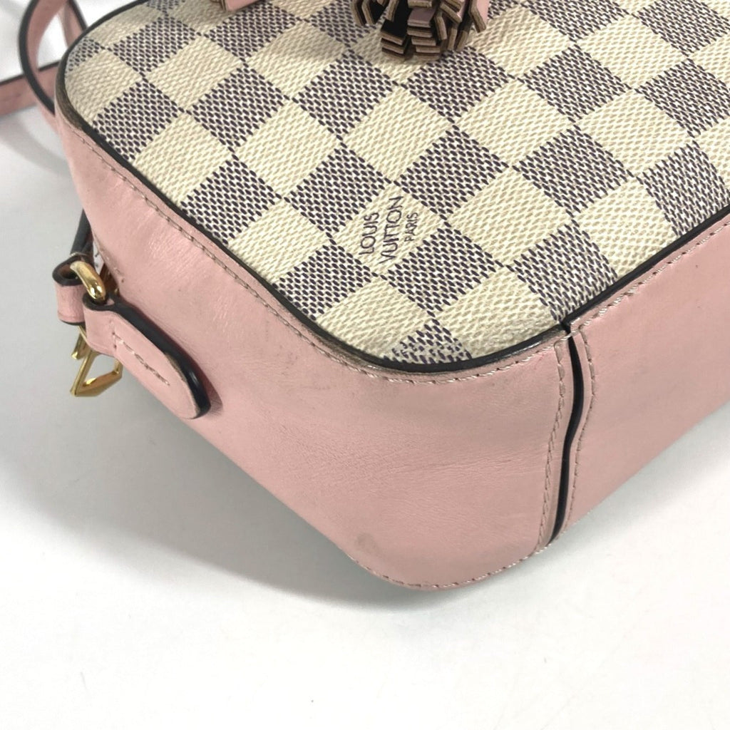 Louis Vuitton Pink White Damier Azur Pochette Shoulder Bag