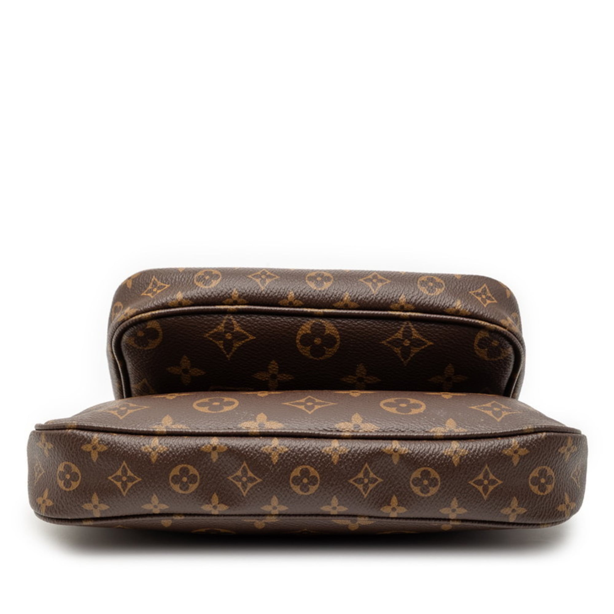 Louis Vuitton Brown Pvc Leather Handbag Pochette Shoulder Bag
