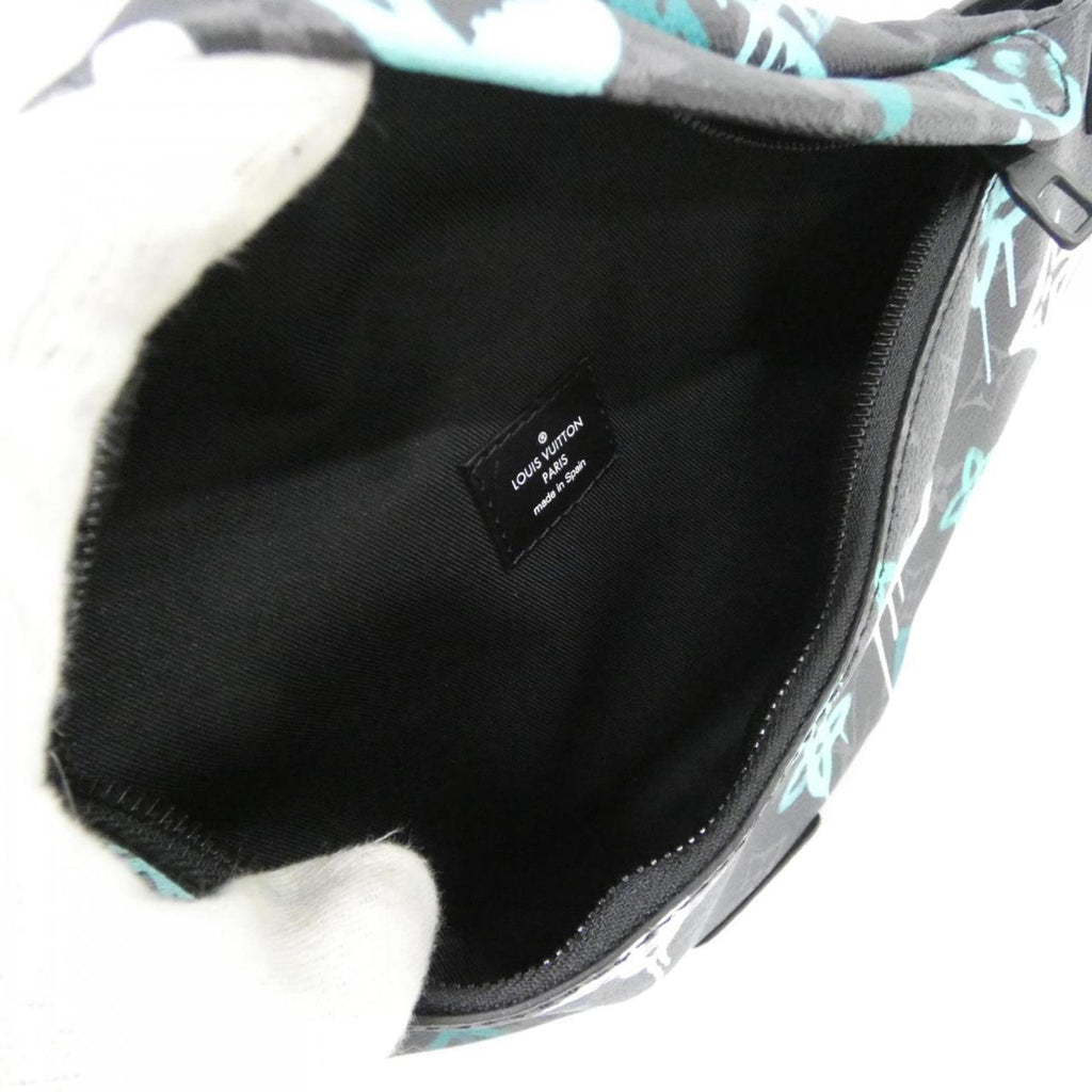 Louis Vuitton Black Coated Canvas Shoulder Bag