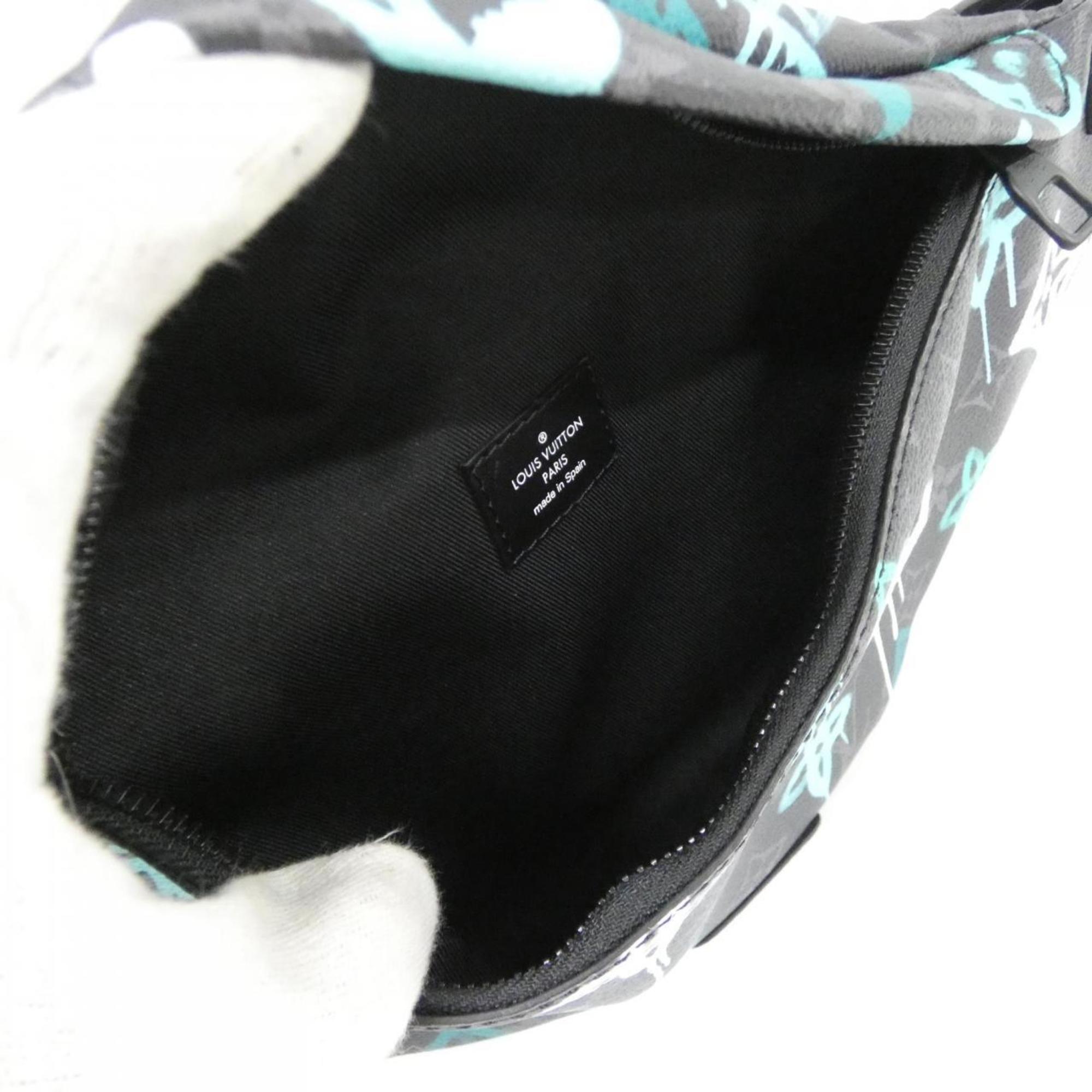 Louis Vuitton Black Coated Canvas Shoulder Bag