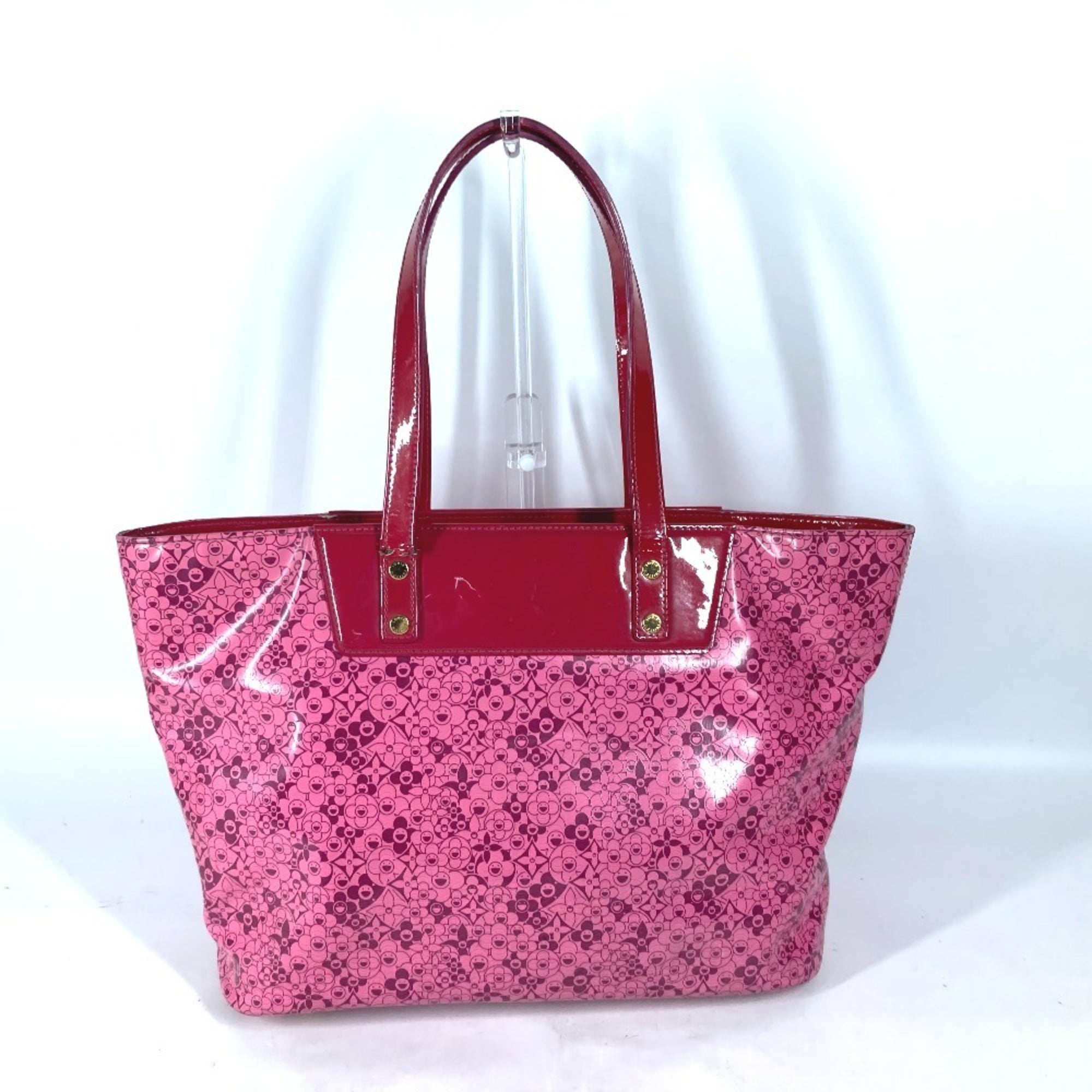 Louis Vuitton Pink Pvc Leather Shoulder Bag Tote Bag