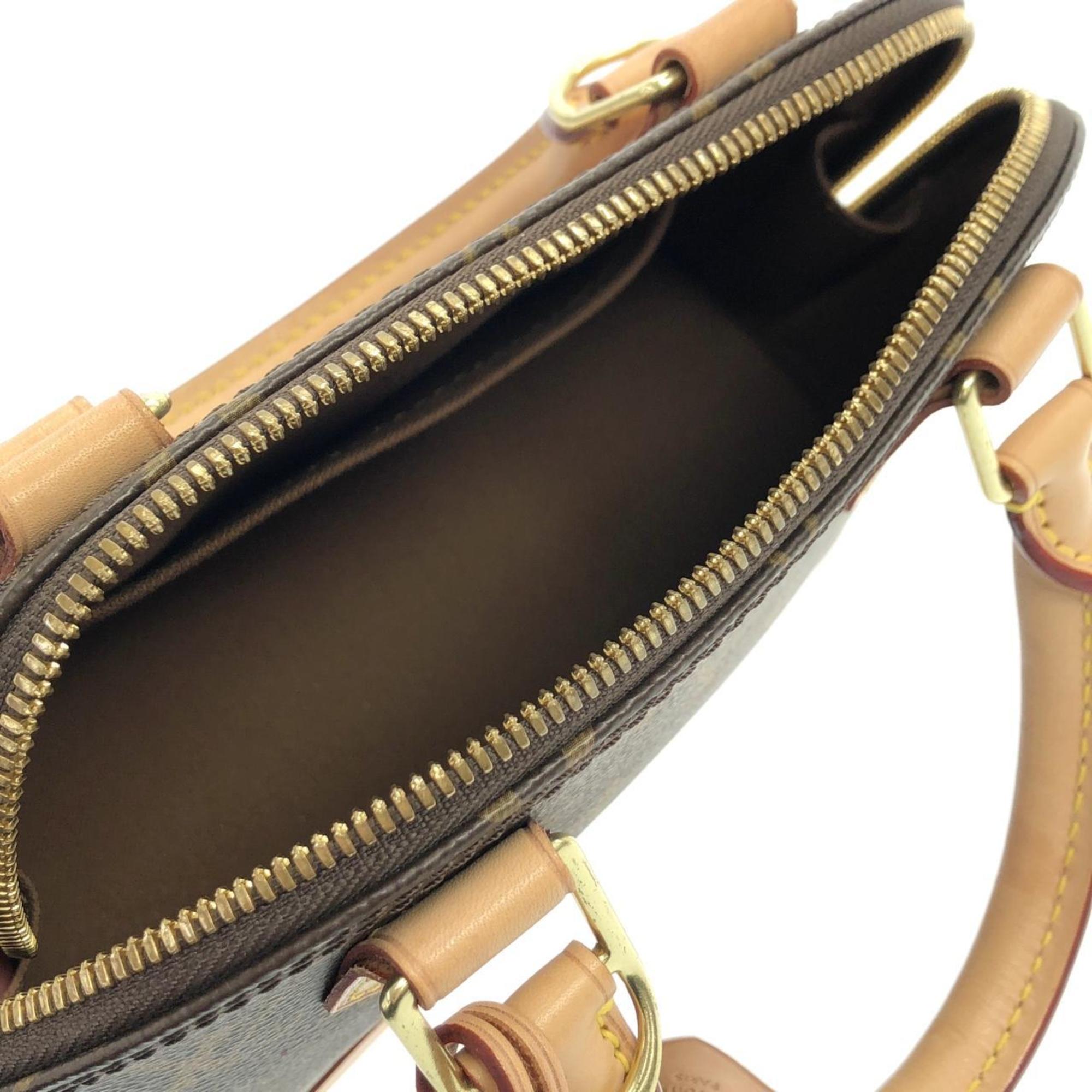 Louis Vuitton Brown Coated Canvas Handbag