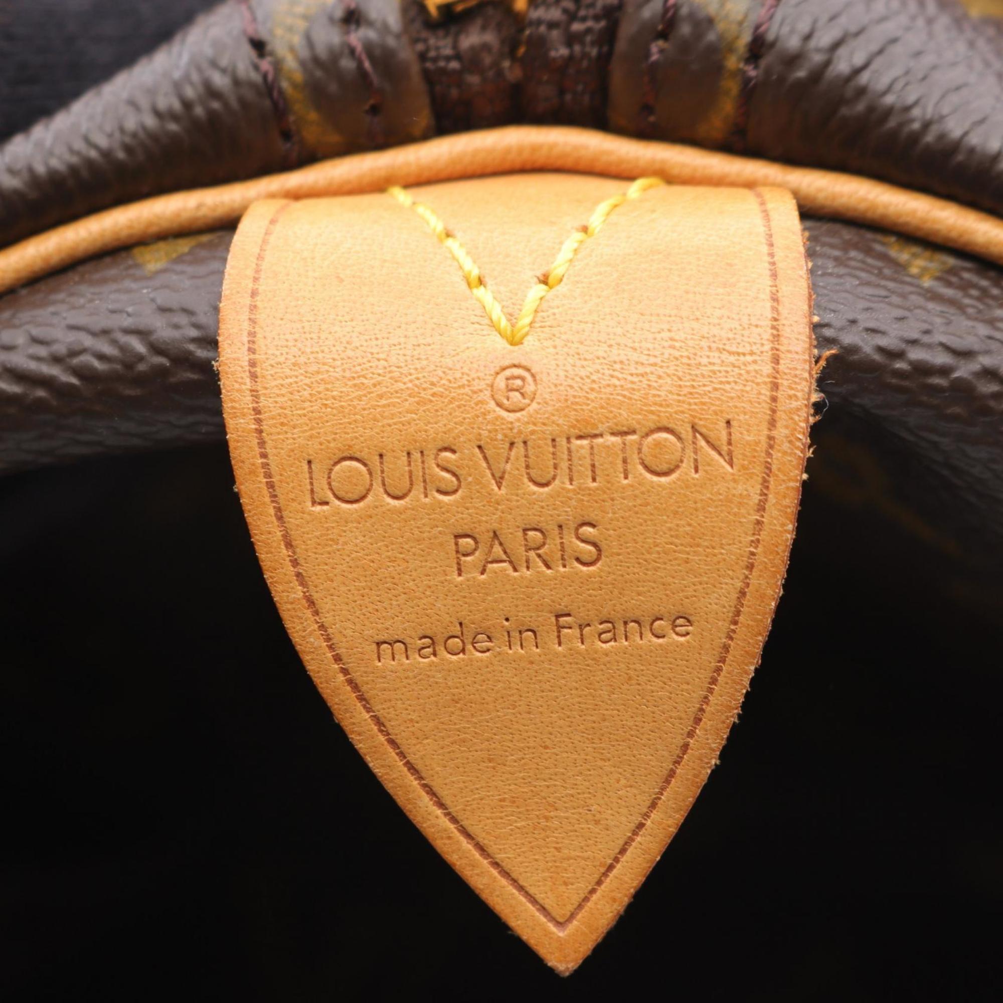 Louis Vuitton Brown Coated Canvas Pvc Monogram Leather Boston Bag