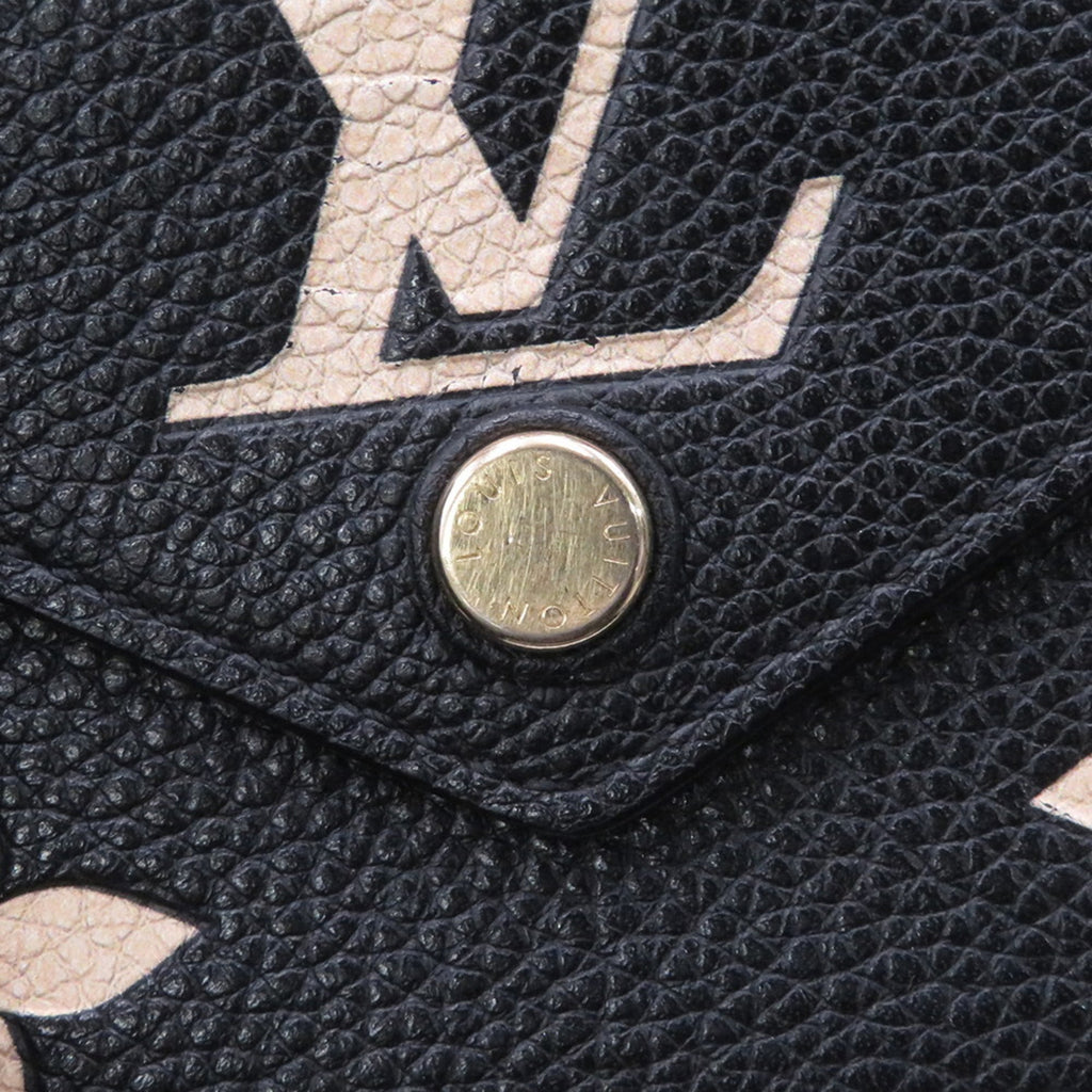 Louis Vuitton Beige Bicolor Black Monogram Monogram Empreinte Wallet (Tri-Fold)