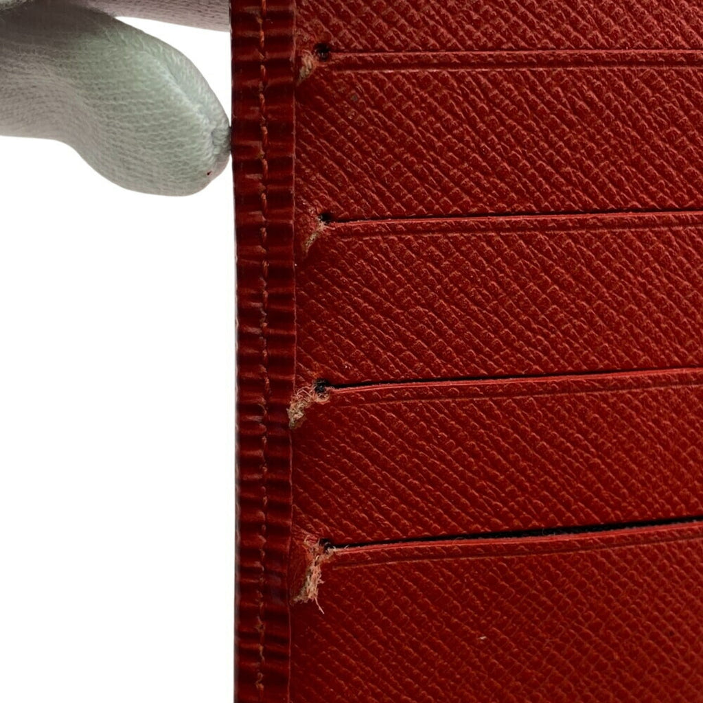 Louis Vuitton Castilian Red Red Color Leather Wallet