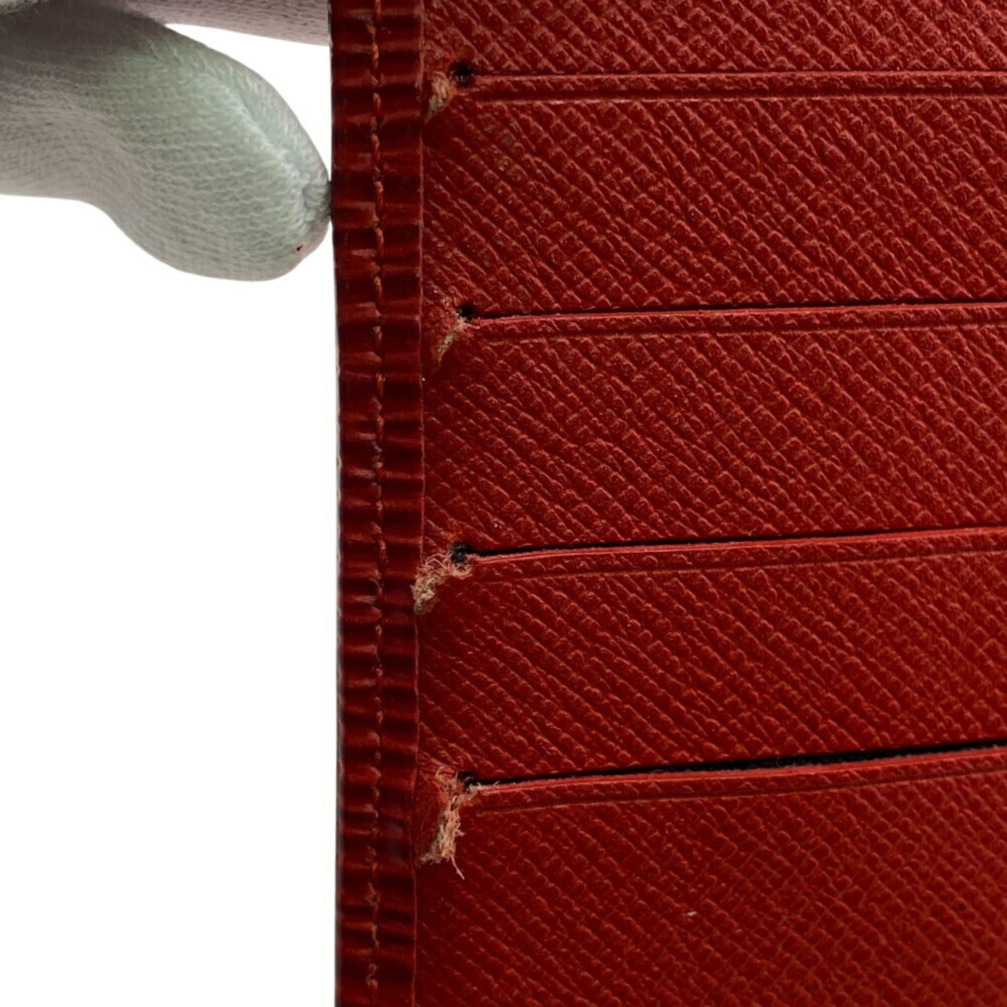 Louis Vuitton Castilian Red Red Color Leather Wallet