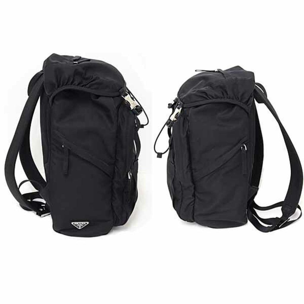 Prada Black Nero Nylon Tessuto Backpack