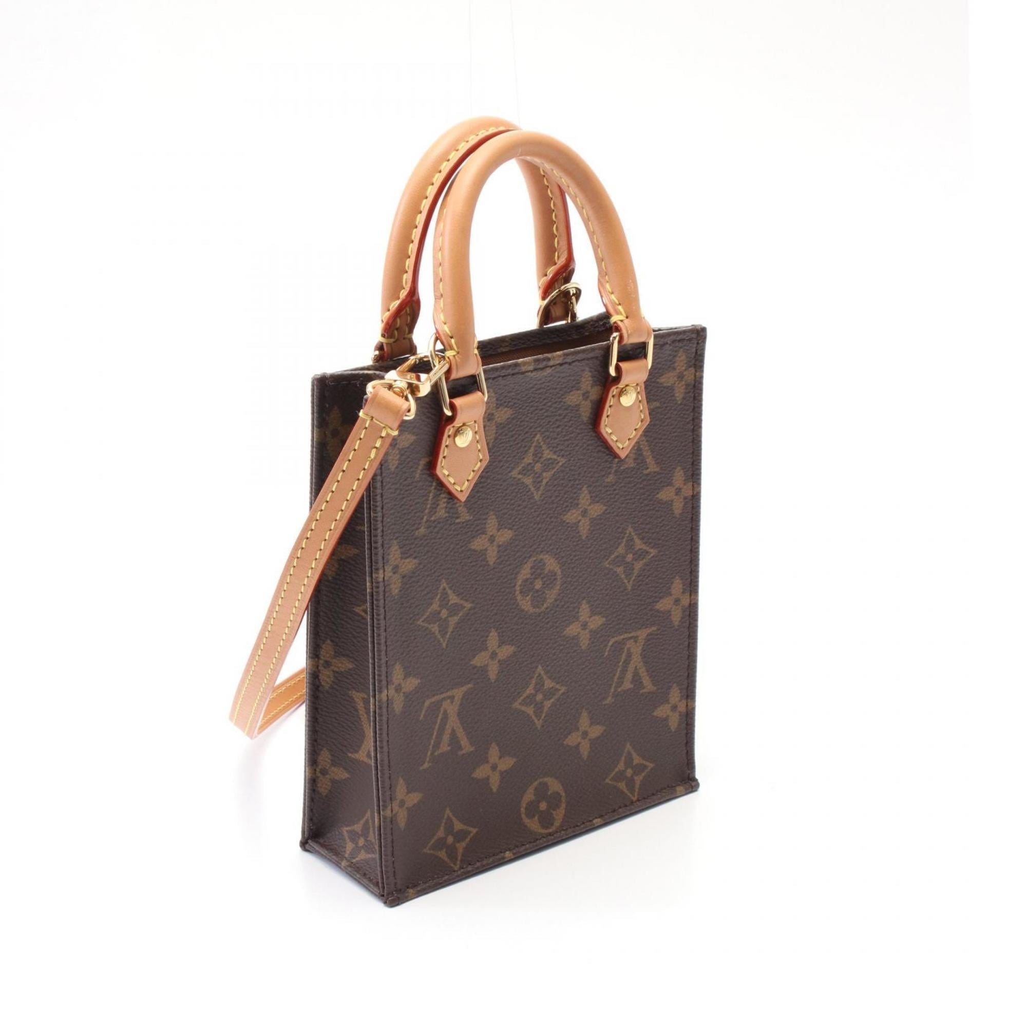 Louis Vuitton Brown Coated Canvas Leather Handbag