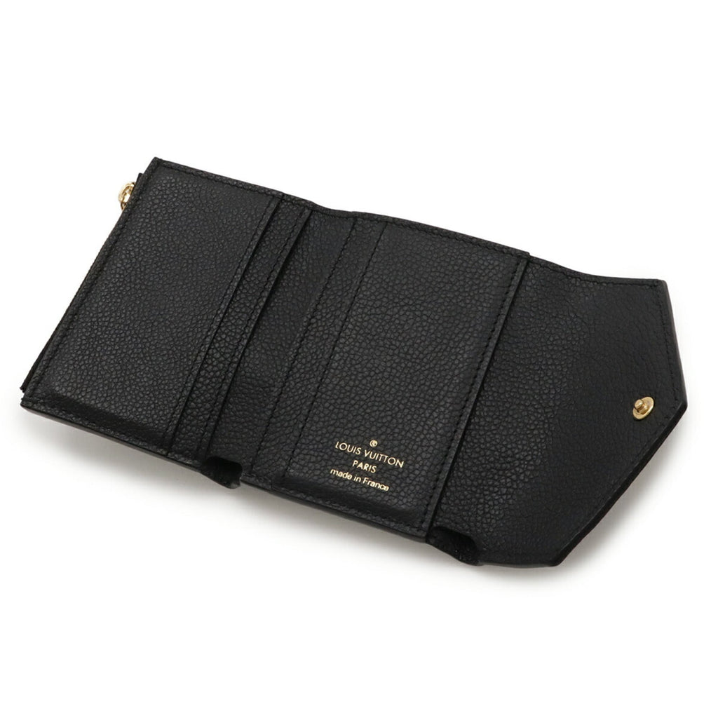 Louis Vuitton Black Noir Monogram Empreinte Leather Wallet (Tri-Fold)