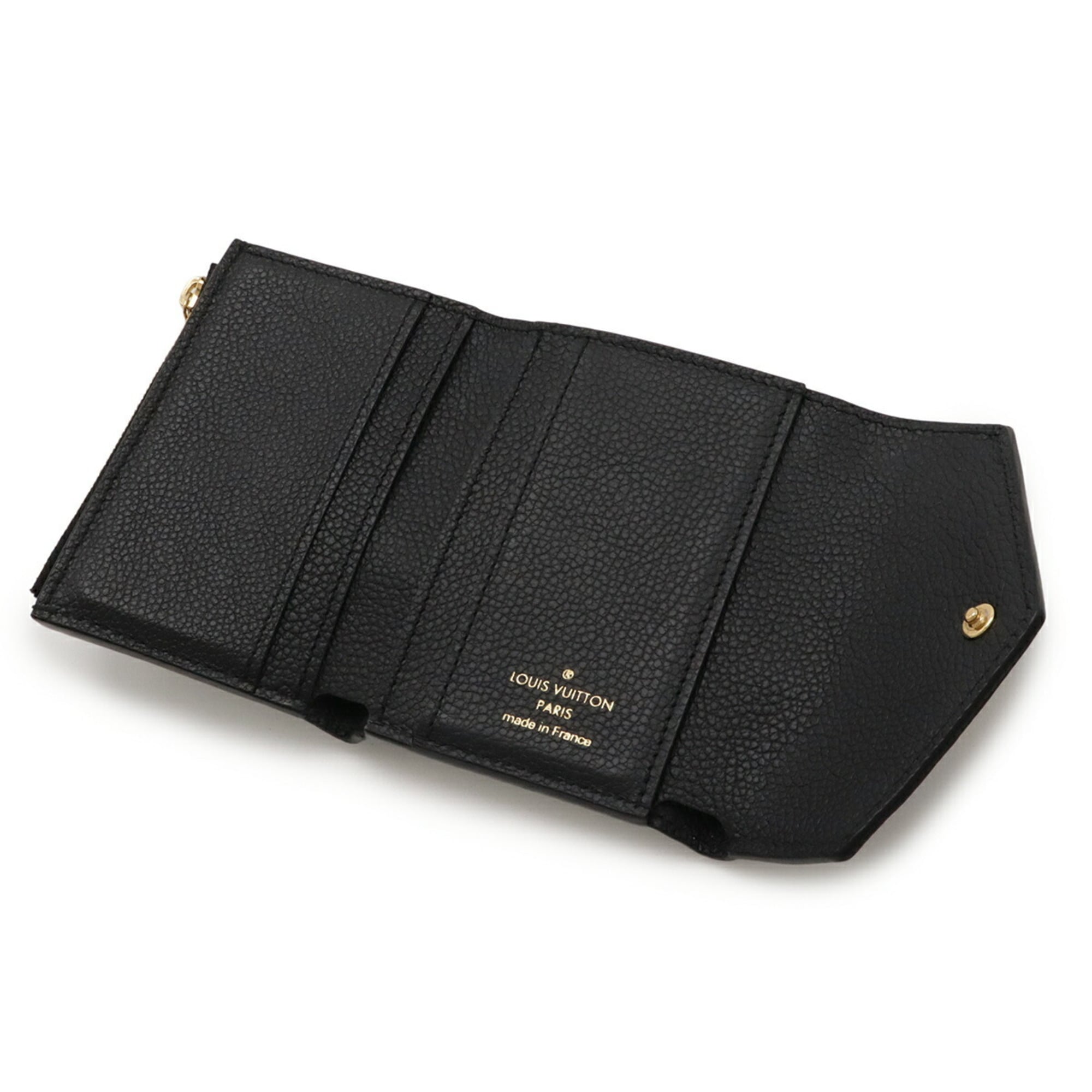 Louis Vuitton Black Noir Monogram Empreinte Leather Wallet (Tri-Fold)