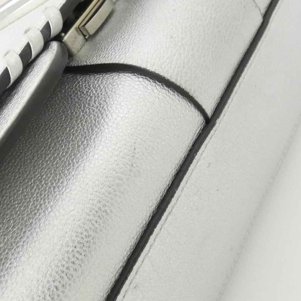 Louis Vuitton Silver Leather Handbag Shoulder Bag