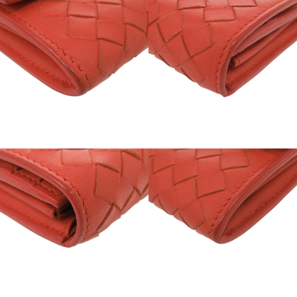 Bottega Veneta Red Color Intrecciato Long Wallet