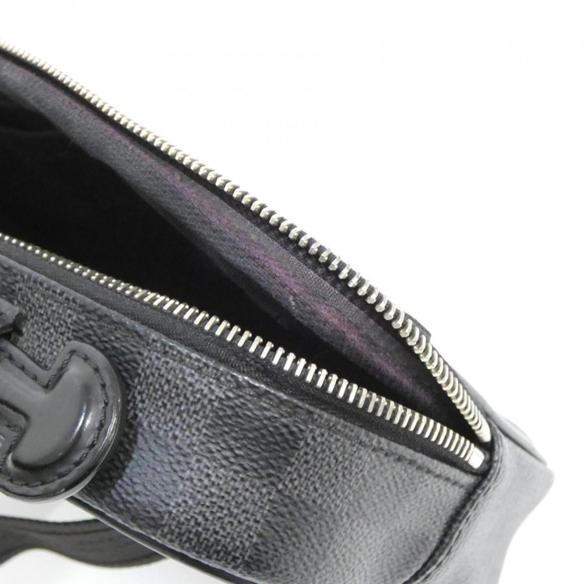 Louis Vuitton Black Graphite Coated Canvas Shoulder Bag