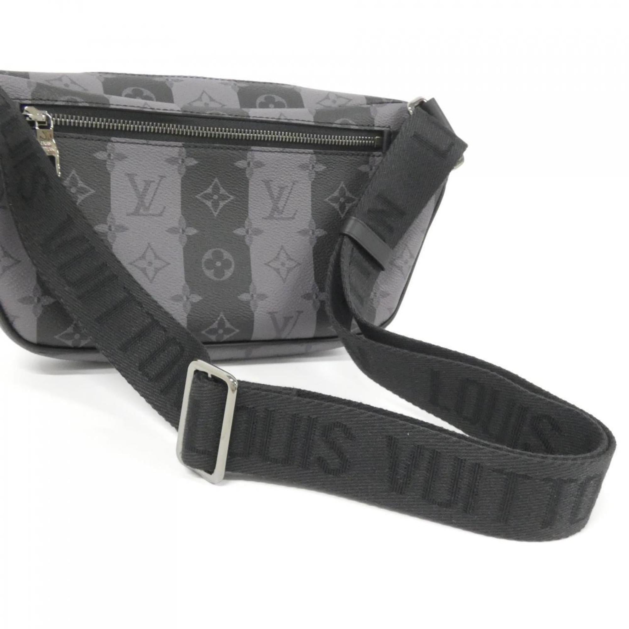 Louis Vuitton Black Coated Canvas Shoulder Bag