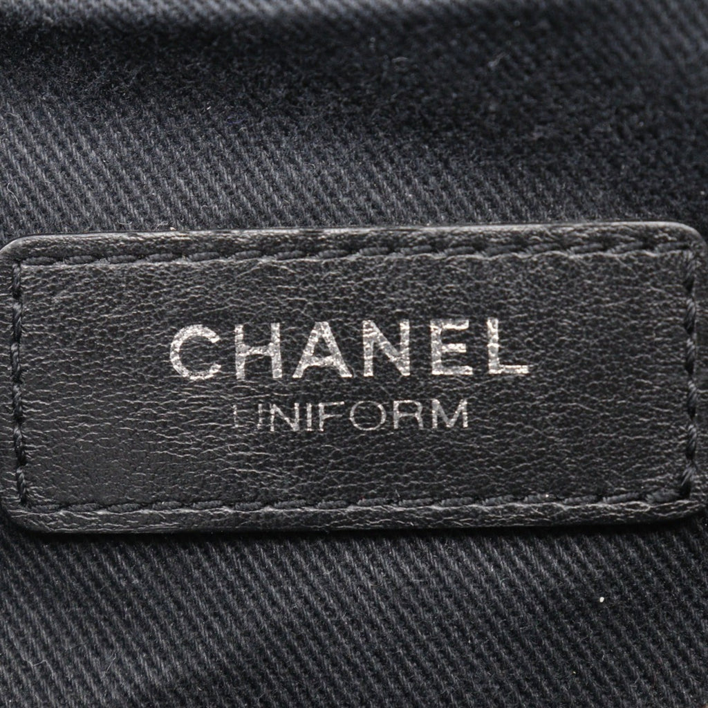 Chanel Black Leather Fanny Pack Sling Bag
