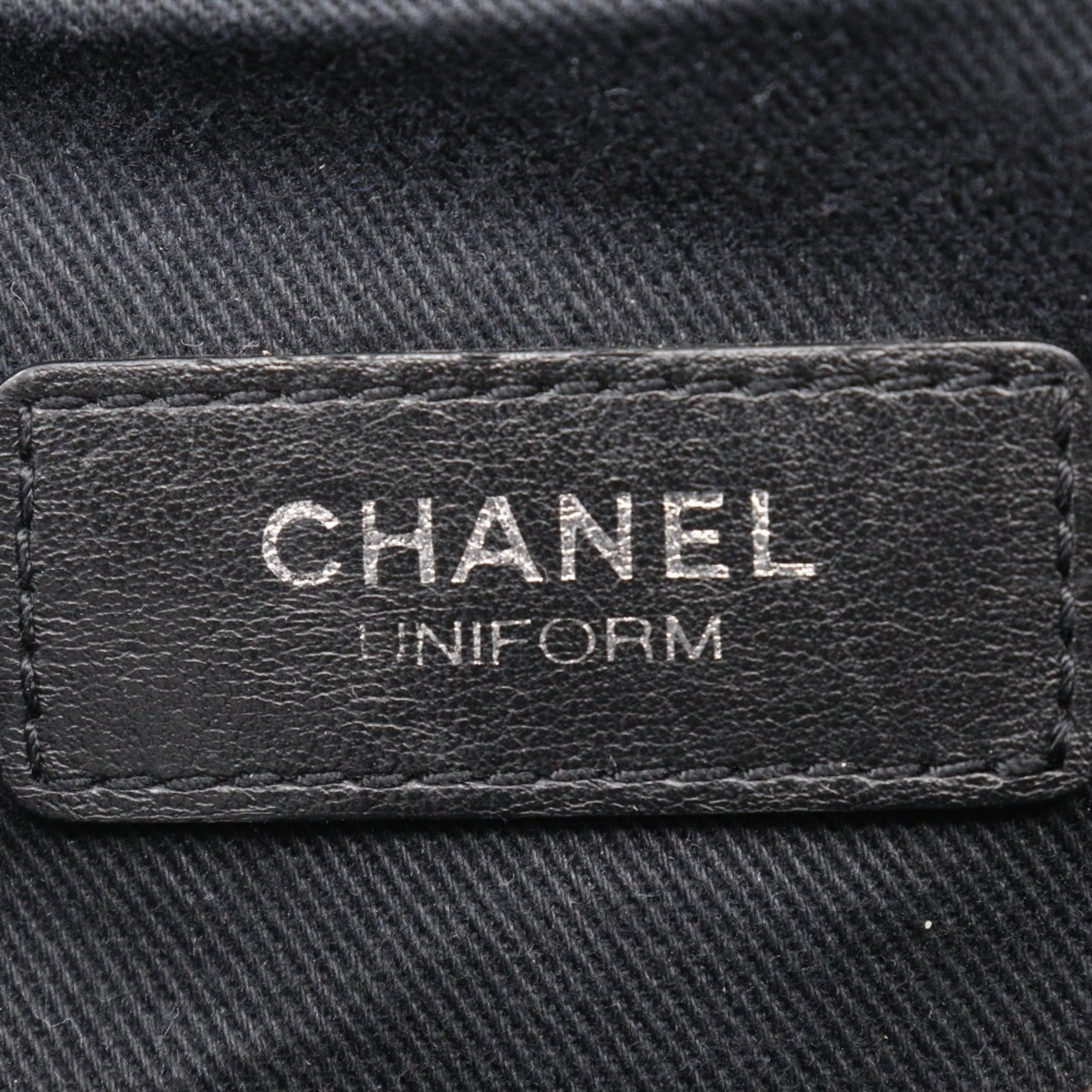 Chanel Black Leather Fanny Pack Sling Bag