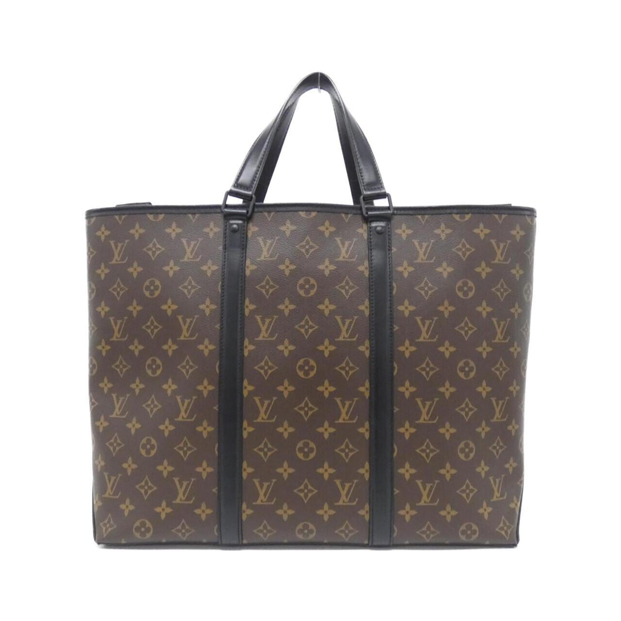 Louis Vuitton Monogram Macassar Black Brown Coated Canvas Tote Bag