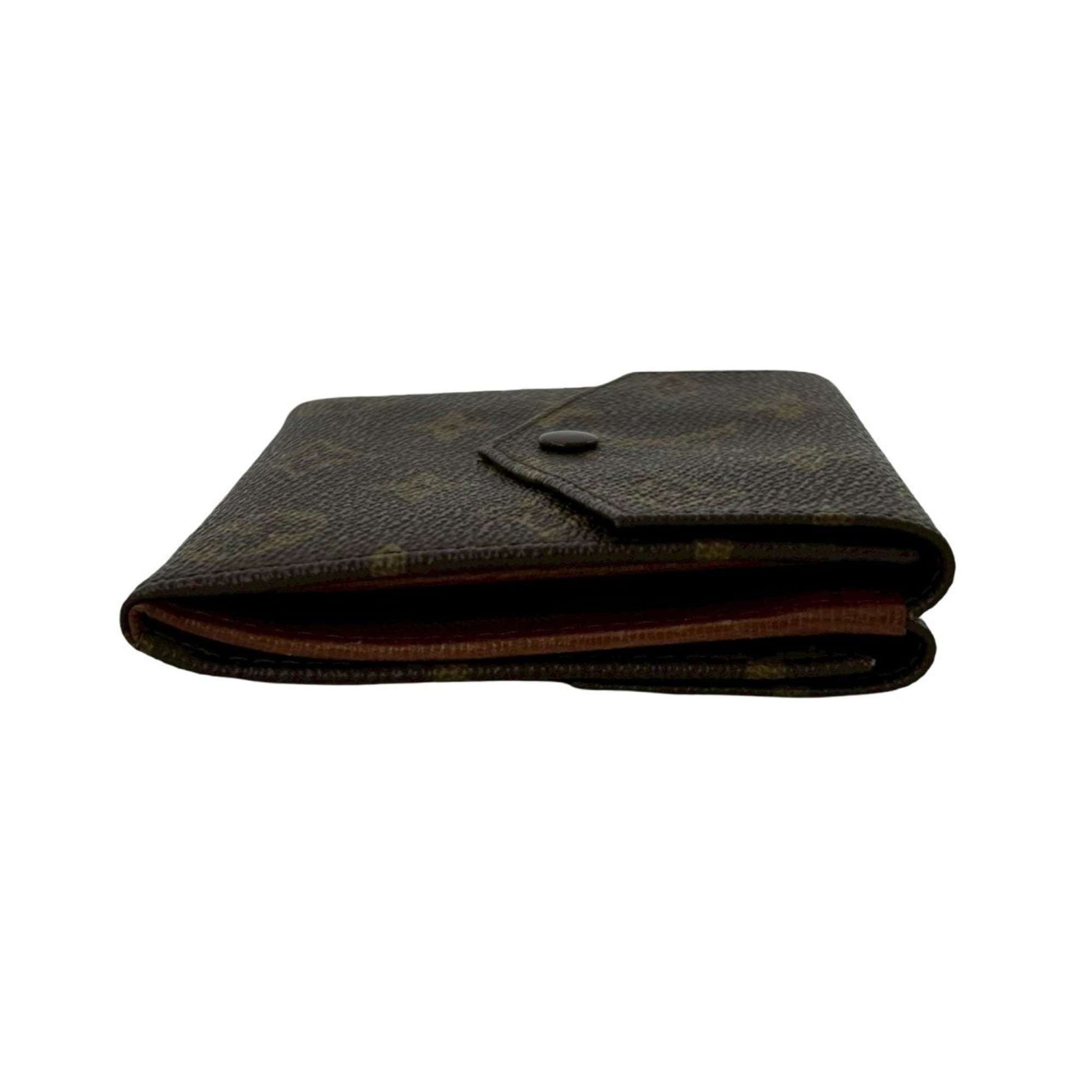 Louis Vuitton Brown Leather Pvc Wallet (Tri-Fold)