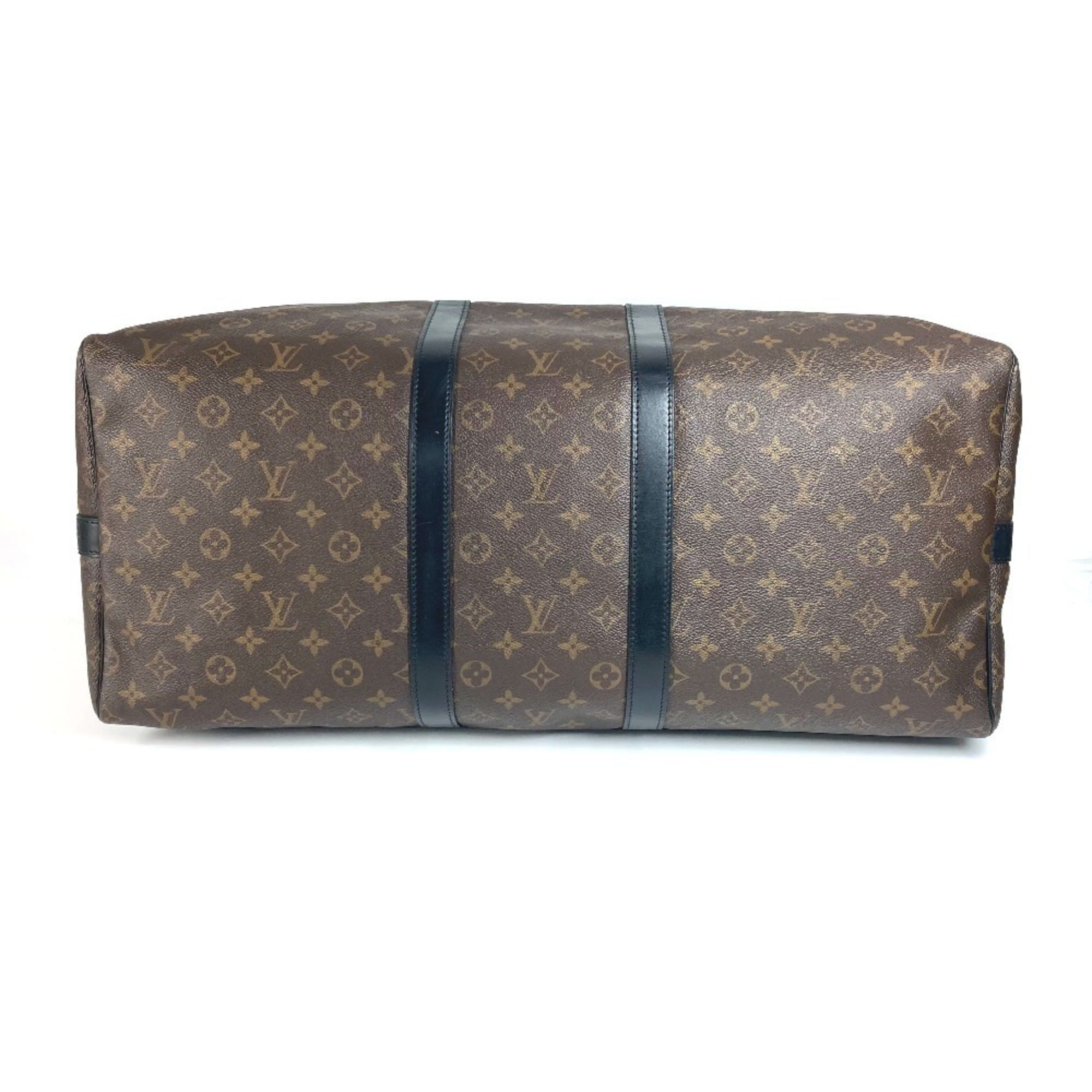 Louis Vuitton Monogram Macassar Black Brown Boston Bag Shoulder Bag