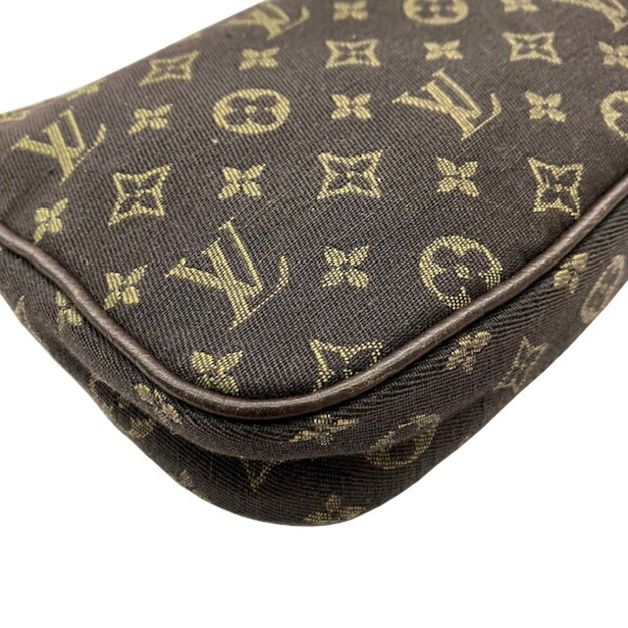 Louis Vuitton Brown Ebene Monogram Mini Lin Pouch