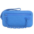 Louis Vuitton Blue Leather Clutch Bag Pochette