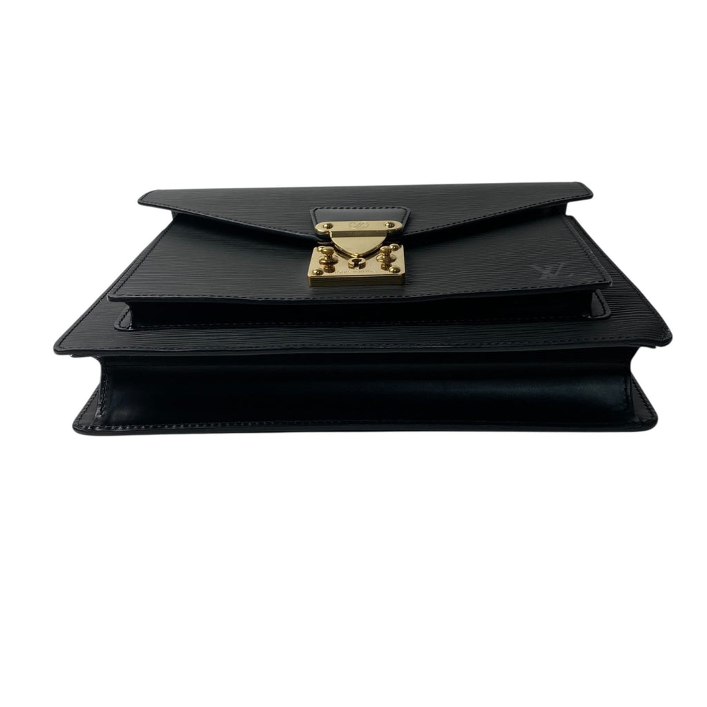 Louis Vuitton Black Noir Epi Leather Handbag Shoulder Bag