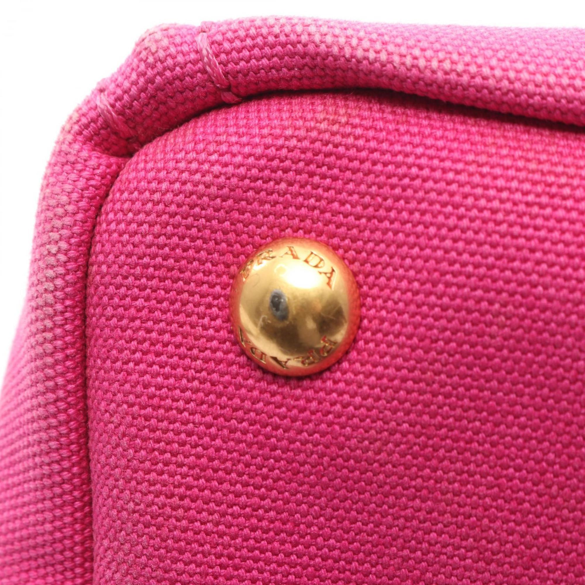 Prada Pink Canvas Tote Bag