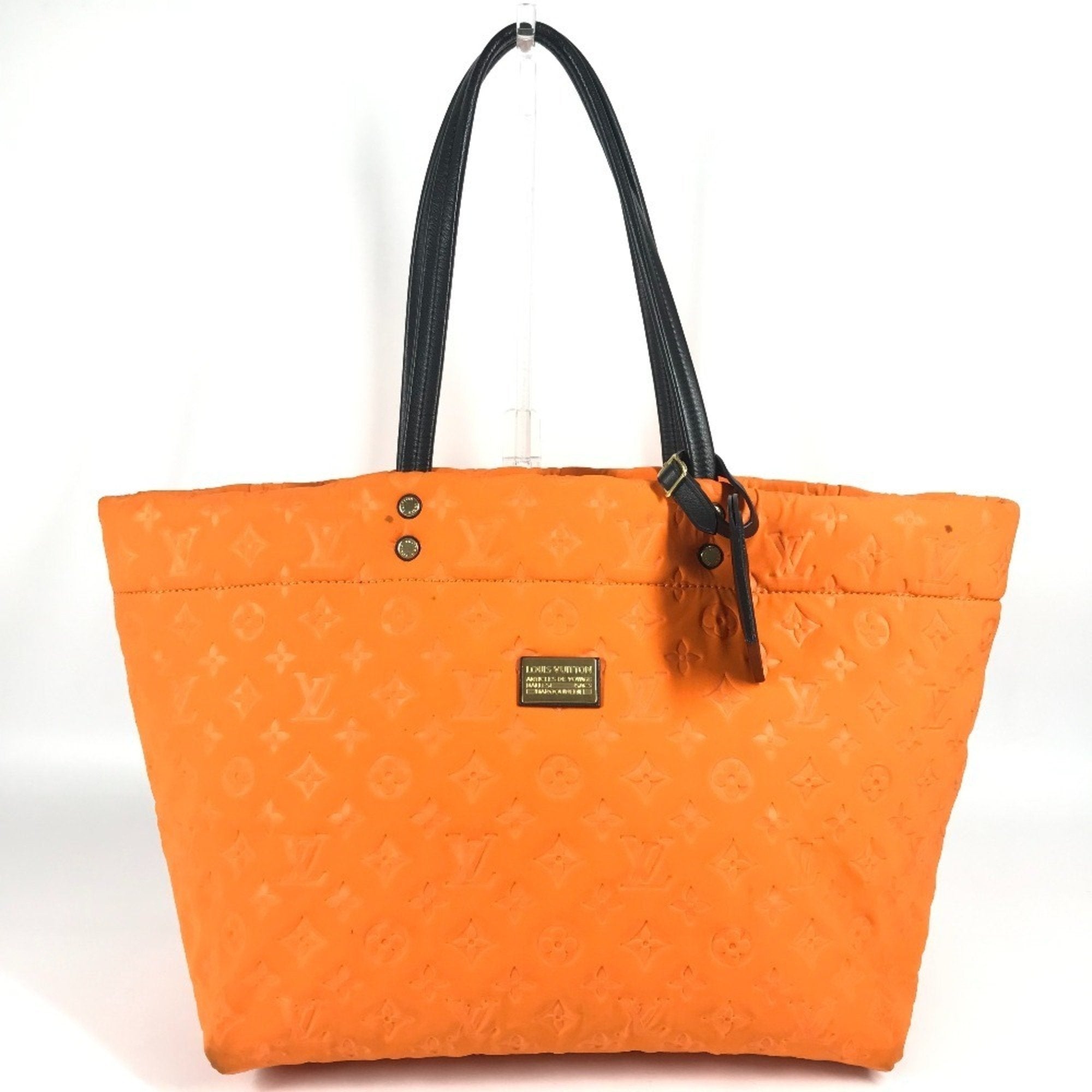 Louis Vuitton Orange Microfiber Shoulder Bag Tote Bag