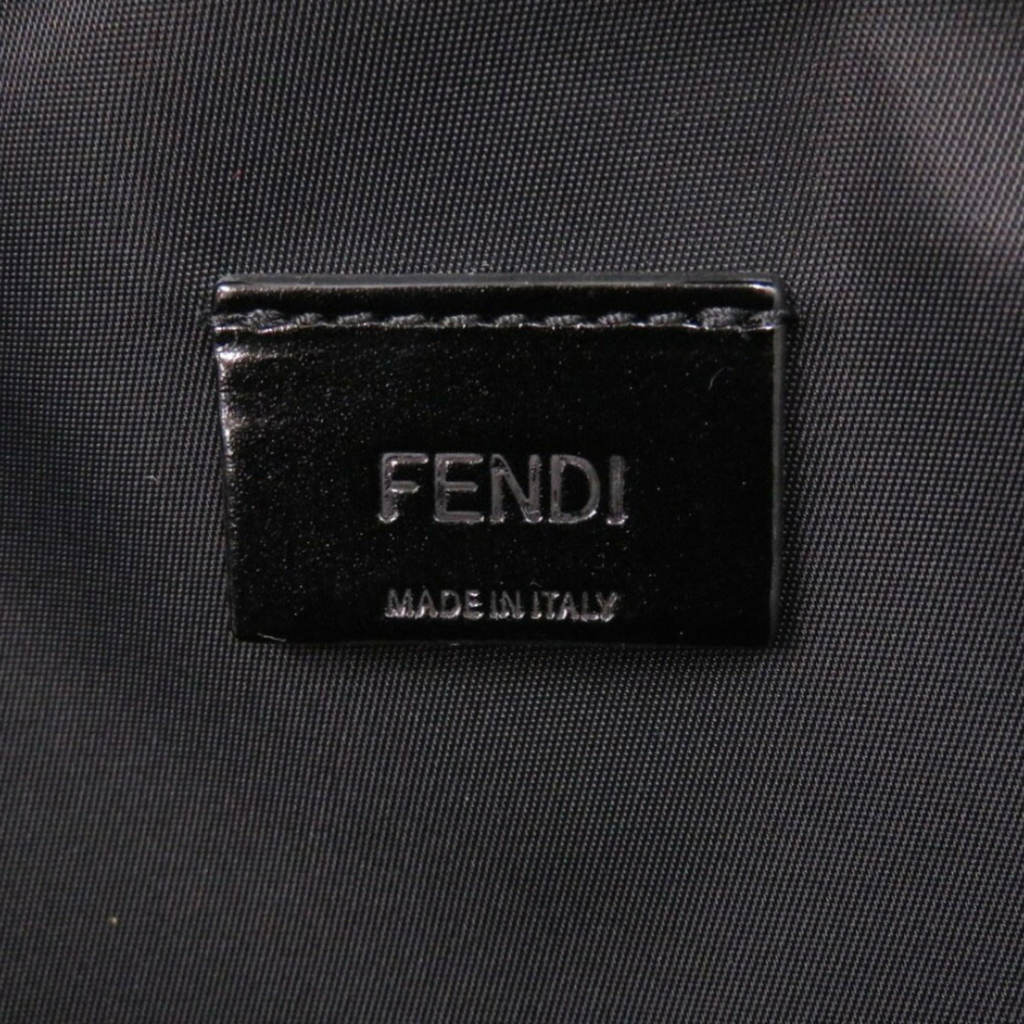 Fendi Light Blue Purple Yellow Fabric Leather Pouch